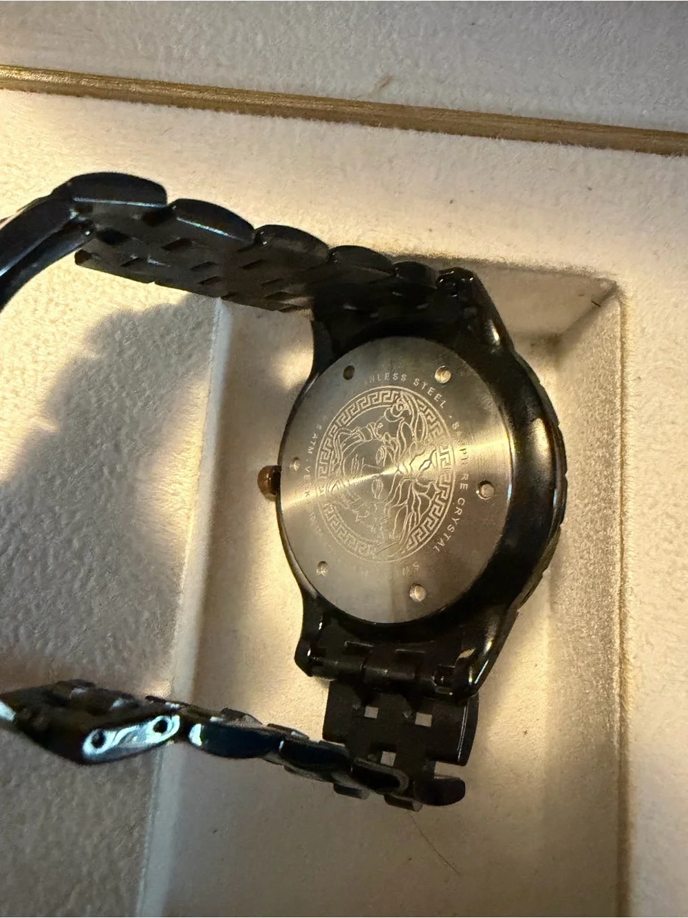 VEBK00618 Versace Men’s Black Steel Watch